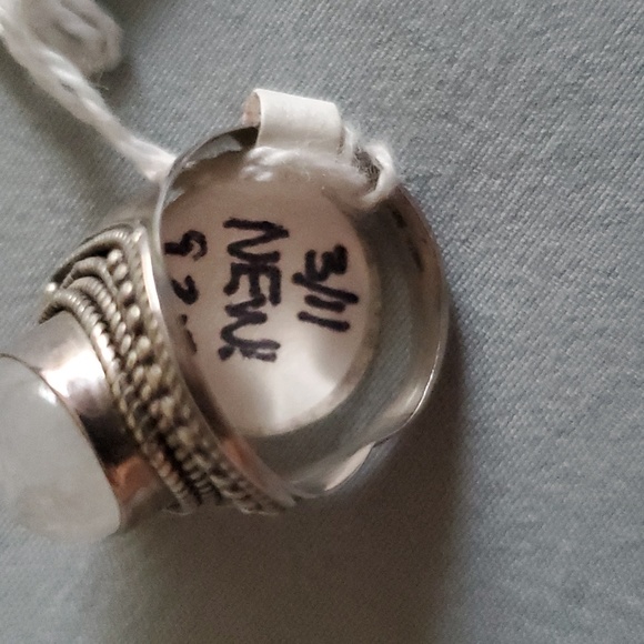 SG's Rainbow Moon Stone Ring made in India - Picture 5 of 16